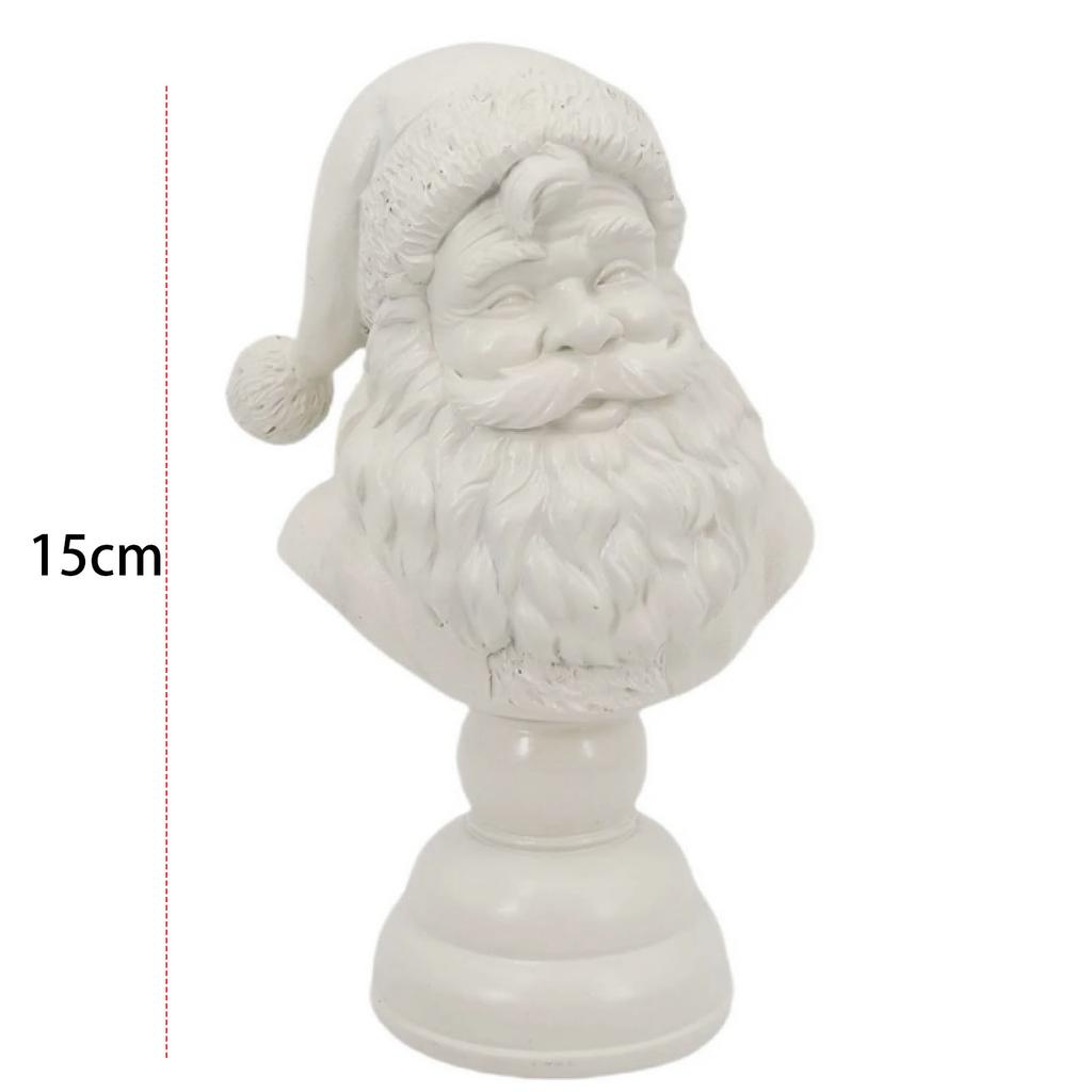Santa Bust Christmas Tabletop Decoration Santa Figures Decorations Collectible Figurines for Home Dorm Bedroom Apartment