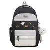 Contrast Color Girls Backpack Junior High School Student Schoolbag Lightweight Women's Backpack