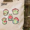 Bright Color Brooch Pin Frog Mushroom Design Lapel Enamel Glaze