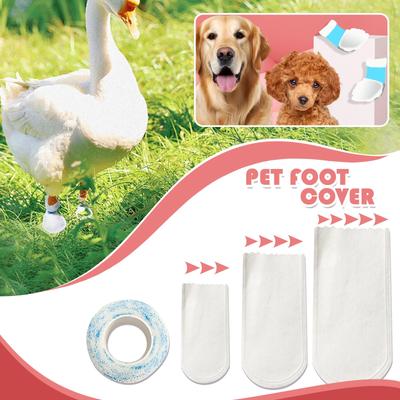White Disposable Pet Shoe Covers Pet Boots Dog Foot Covers Waterproof Dustproof Foot Covers For Outdoor Zapatos Para Perro