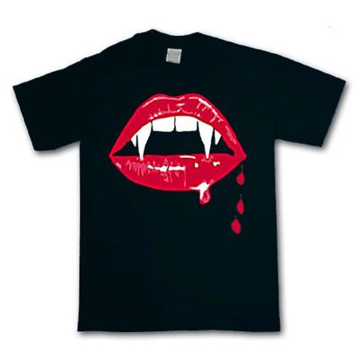 Fangs T-Shirt - Vampir Rocky Horror Twilight Buffy Goth Halloween -Größen S-XXXL