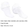 1 Pair Cotton Socks Skin-friendly Colorfast Lace Patchwork Lace Princess Socks for Daily Life