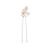 Girls Pearl U Shape Hairpin Gold/Silver Leaf Non-slip Alloy Hairpin Headwear for Festival Wedding Party Head Decor