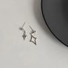 Day-Night Starlight Four-Pointed Star Earrings: Versatile, Trendy, Luxurious Studs for Everyday Elegance
