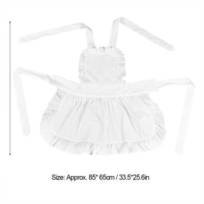 Maid Apron, Retro   Ruffle Apron White Apron for Women Pinalproper Apron Kitchen Cooking Baking Women Maid Costume for Waitress Kitchen Resta