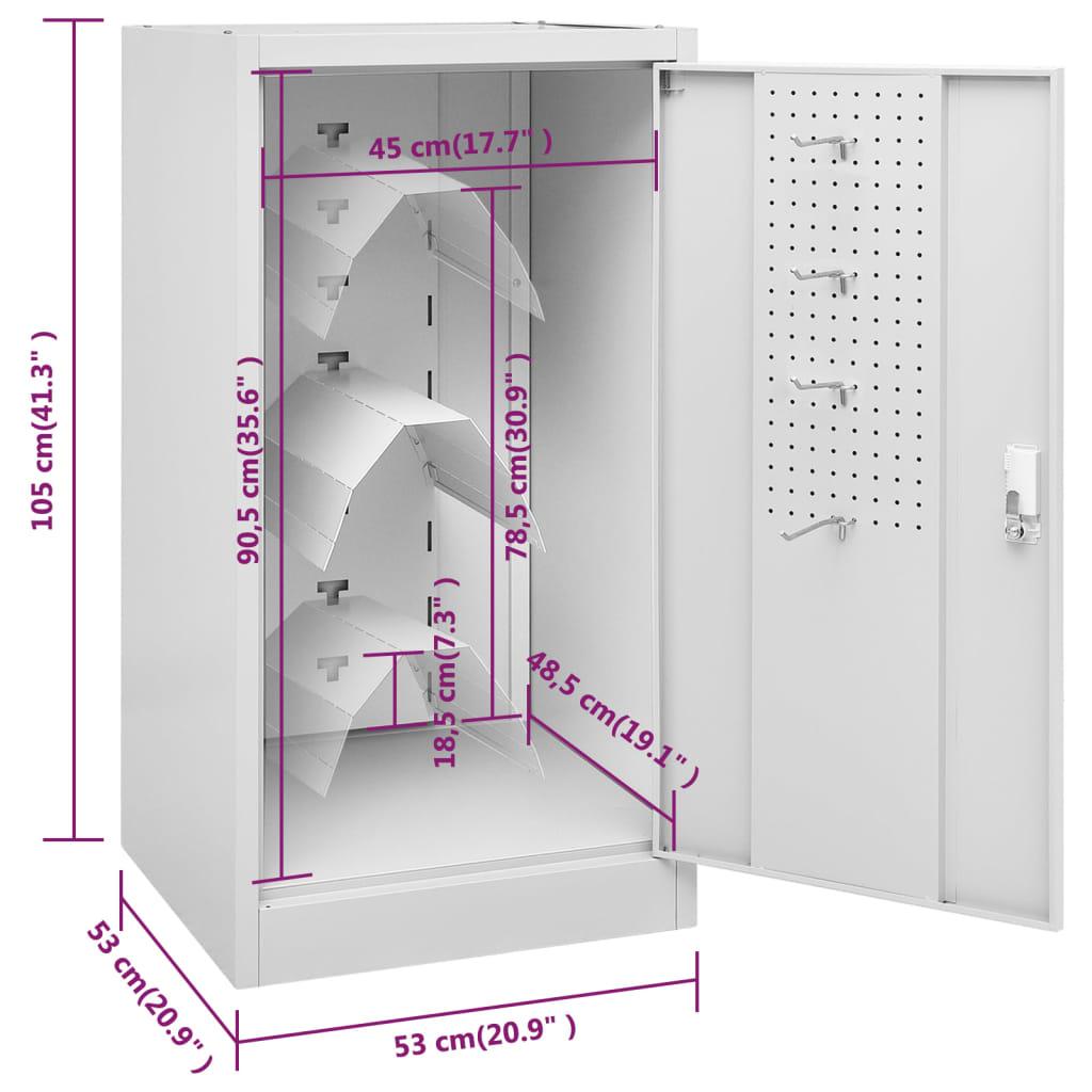 Saddle Cabinet Light Grey 53 x 53 x 105 cm Steel