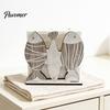 Rustic Wood Paper Towel Stand Wooden Napkin Holder, Vertical Ocean Style Dispenser, Square Theme Dispenser Ordered Storage Holder for Kitchen