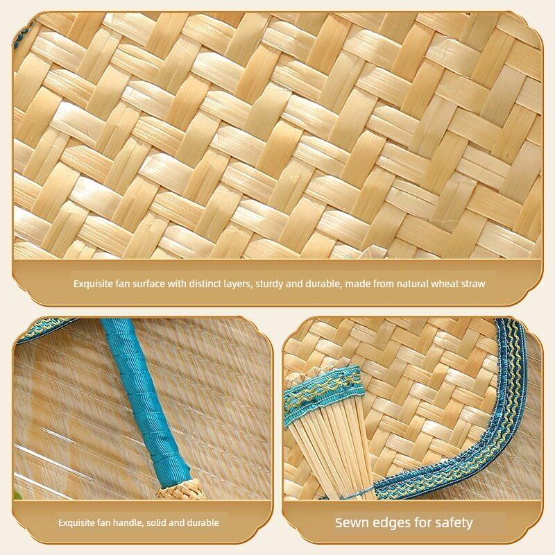 Summer Large Palm Fan, Children's Hand-Held Fan, Summer Handmade Woven Old-Fashioned Baby Mosquito-Repelling Small Banana Fan