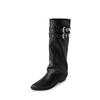 2025 autumn and winter new long boots thick heel fashion boots belt buckle trouser boots high boots medium heel women's boots western women's boots