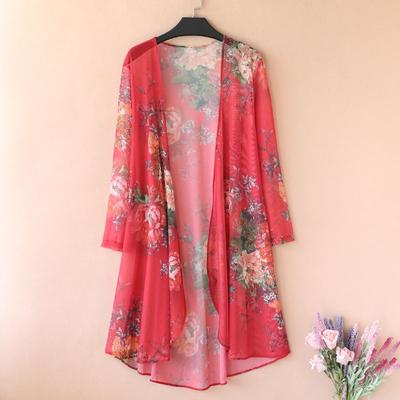 Cardigan Sun Protection Shirt for Women Medium To Long Length Draped Over A Shawl Thin Jacket Loose Oversized Mesh Sun Protection Shirt