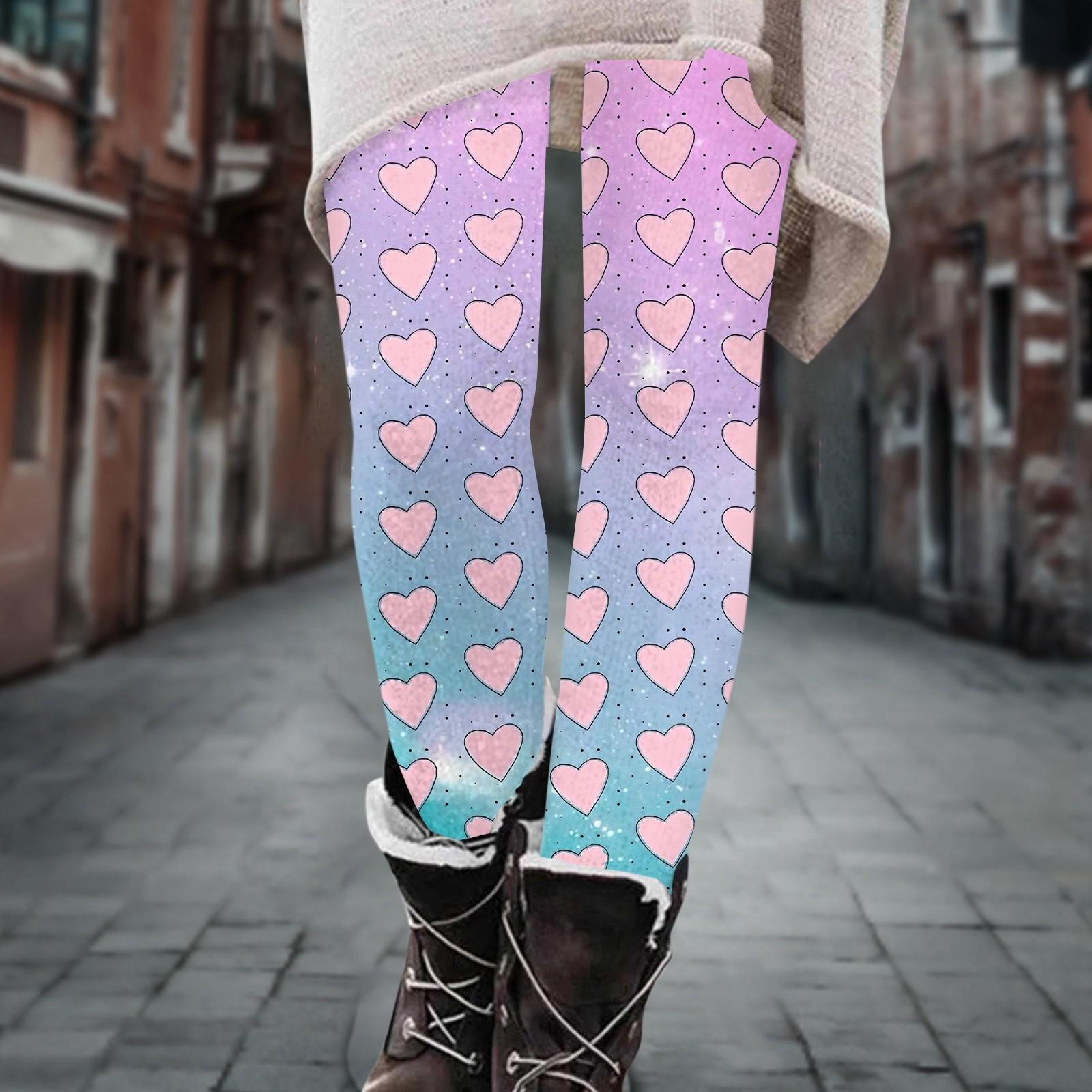 

Женские брюки, эластичные мягкие хлопковые леггинсы с принтом, повседневные домашние пижамы XL небесно-голубой