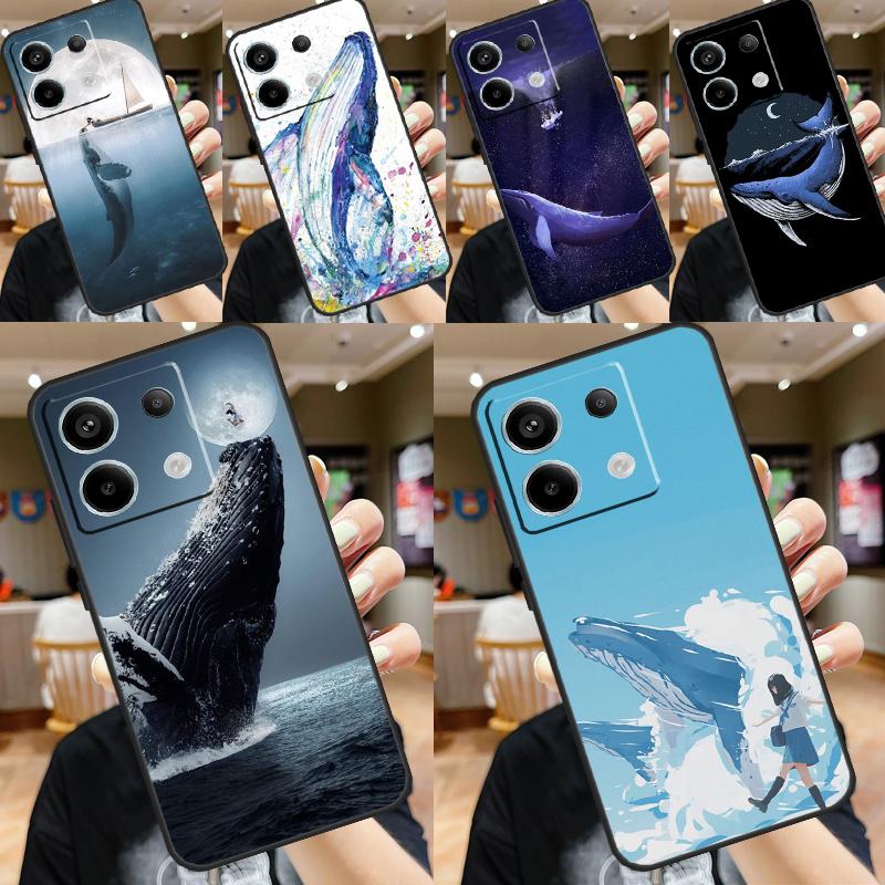 Whale Fish Wave Sea Case For Xiaomi Redmi 13C 12C 9C 10C Redmi Note 13 Pro 9 10 11 12 Pro 9S 10S 11S 12S Cover