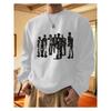 Men's Fashion Creative Printed Sporty Casual Long Sleeve Crew Neck.
