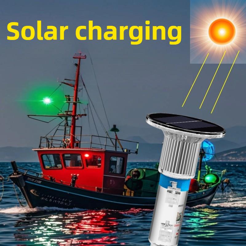 Wasserdichte solare Signalleuchte, Schiffs mast, Meeresboje, Fischernetzsignal, Outdoor-Nachtwarnung, Yacht-Signalleuchte