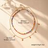 Dopamine color scheme Bohemian color beaded necklace multi-layered wearing rice beads star pendant collarbone chain