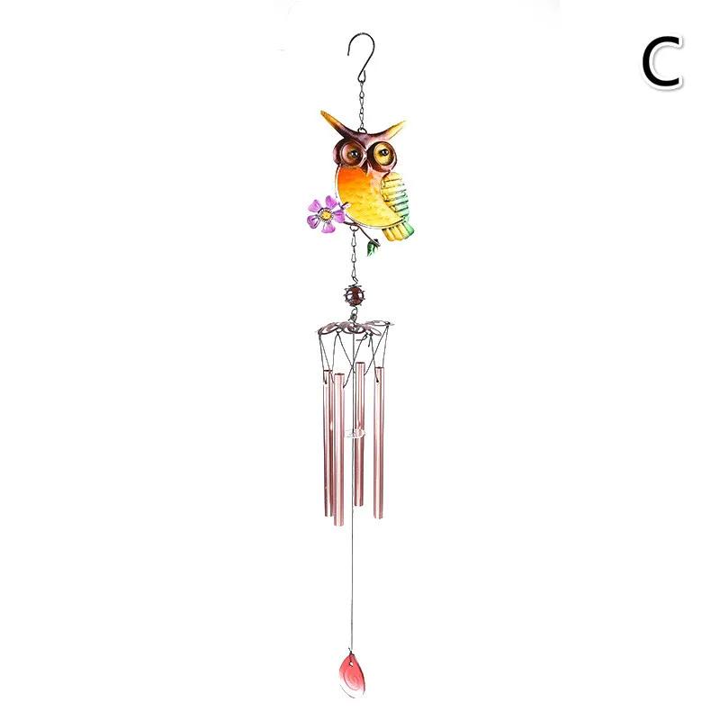 Home Fashion Decoration Metal Wind Chime Owl Wind Chimes Garden Outdoor Decor Hanging Pendant Creative Gifts Accessories Tools