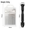 Set di 50 punte elicoidali placcate in titanio, 1-3 mm, per trapani elettrici, lavorazione del legno, fai da te
