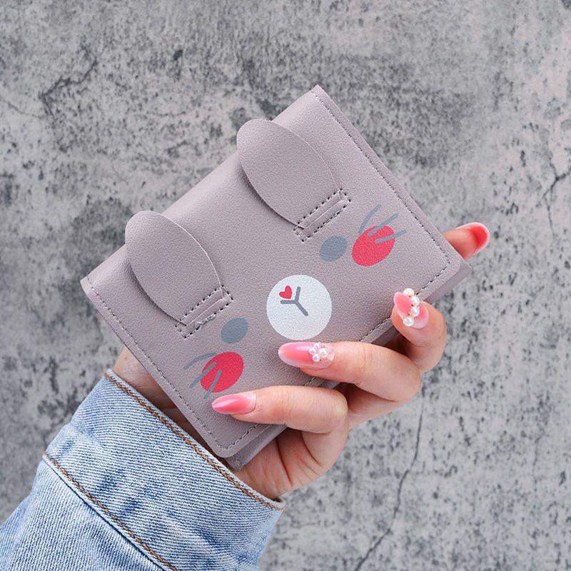 Portofel Scurt Triplu pentru Femei - Mini, Drăguț, Capacitate Mare cu Sloturi pentru Carduri