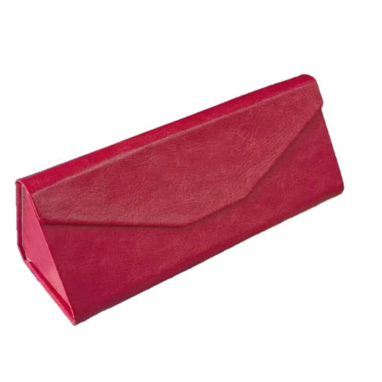 Fashionable Folding Triangle Glasses Case - Portable Sunglasses Storage for Men and Women, High-End Feel with Custom Logo Option
