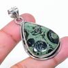 Natural Kambaba Jasper Gemstone 925 Sterling Silver Jewelry Pendant 1.85" AP-15347
