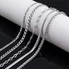 No Fade 1M Stainless Steel Cuban Keel Figaro Chain for Needlework DIY Chunky Necklace Bracelet Jewelry Making Materials Supplies