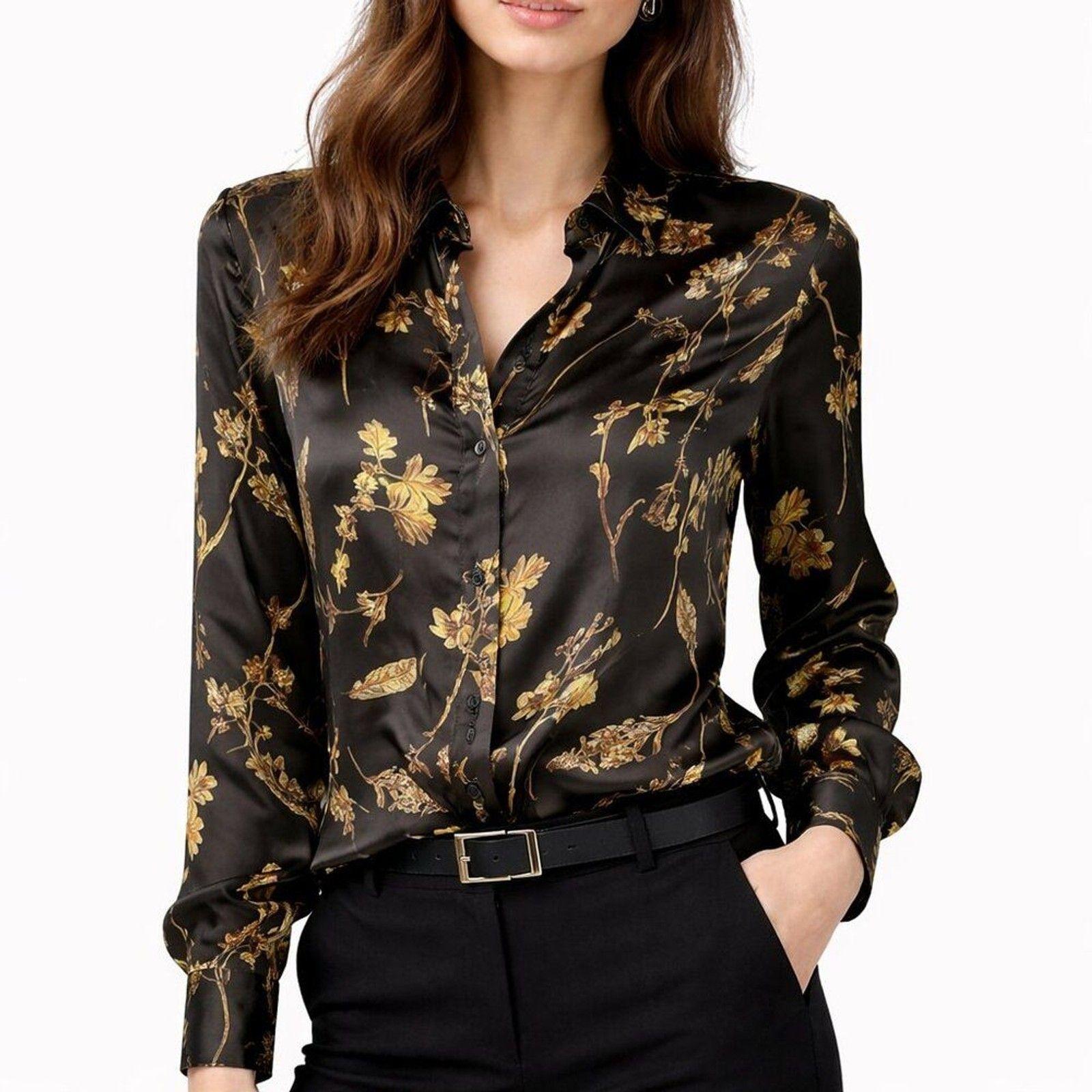 

Black and gold button-down shirt, very suitable for everyday wear and business meetings S чёрный