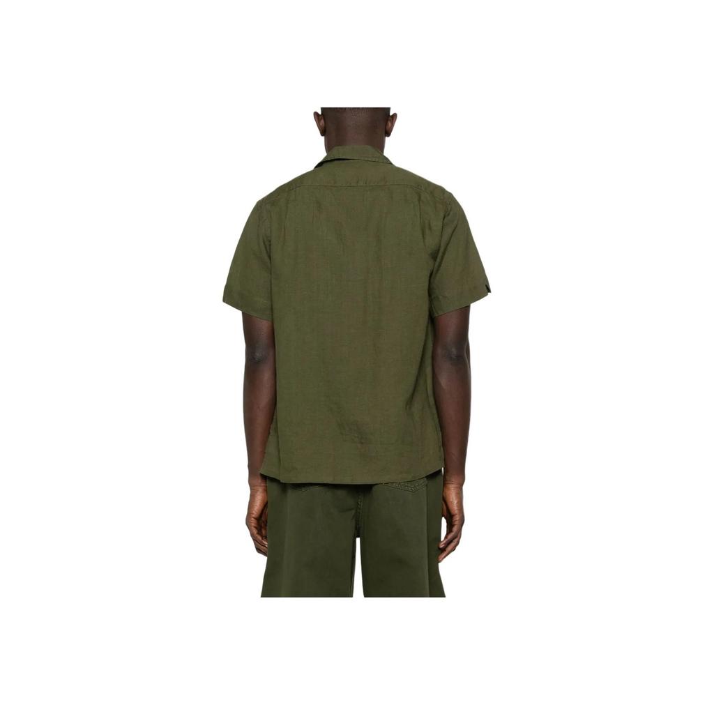 Polo Ralph Lauren Logo Single-Breasted Loose Short Sleeve Shirt Men Shirts Olive-Green 710966421-002