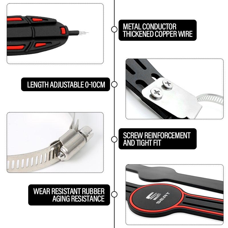 1Pcs Car Anti-static Belt Grounding Car Safety Driving Tools Accessories for Seat Alhambra MK3 Leon FR Altea Ibiza Toledo Cordoba Arona Ateca