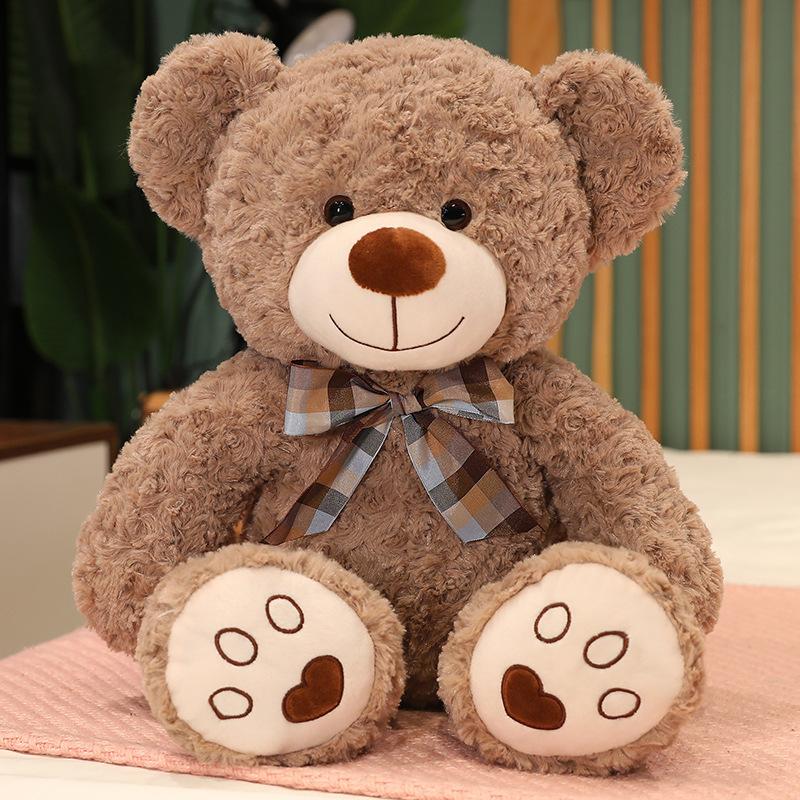 Cute Teddy Bear Plush Toy Soft Cute Couple Bow Tie Hug Bear Doll Girl Bed Hug Sleeping Doll Gift