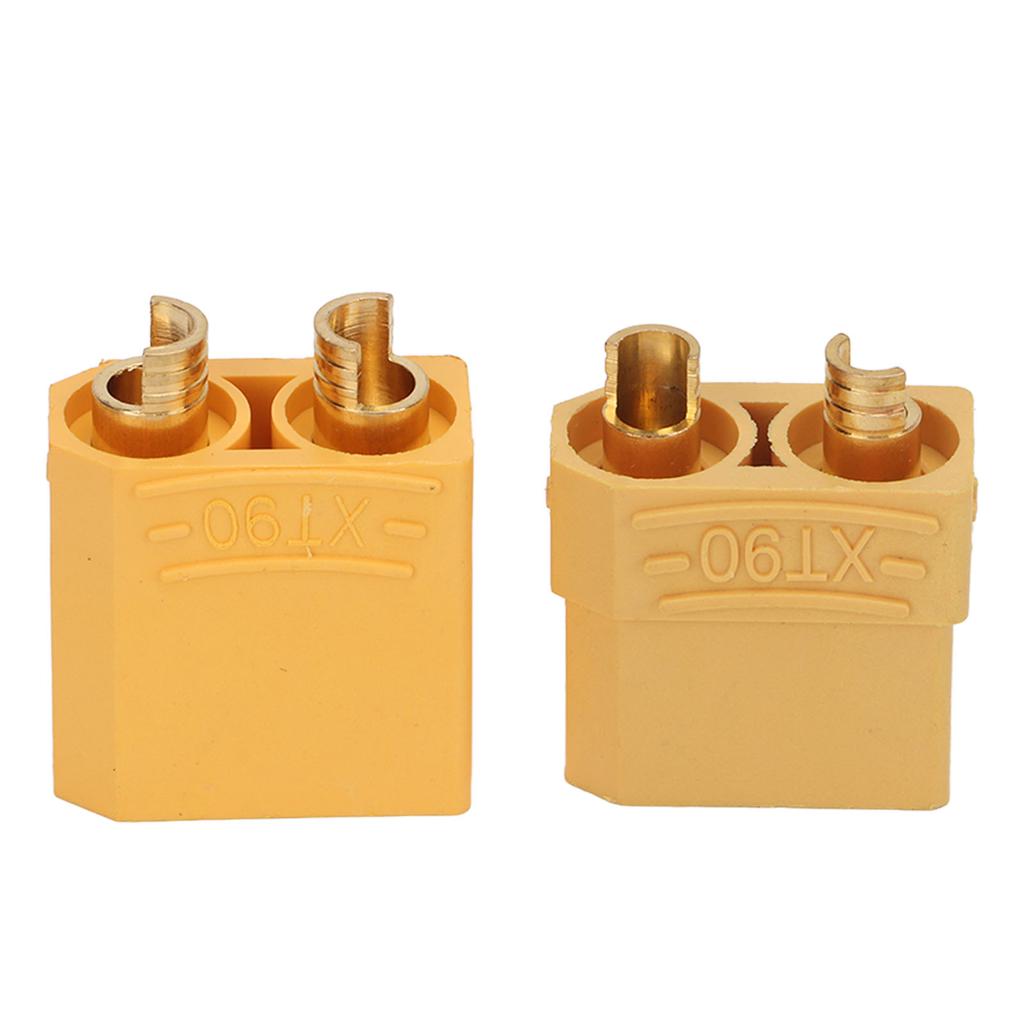 XT90 Connector Reusable Stable Male and Female Connector Plug for Connecting Batteries and ESCs Yellow