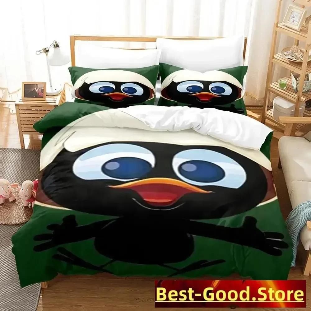 Cute Calimero Bedding Set Single Twin for Full Queen King Size Bed Set Aldult Kid Bedroom soft Duvetcover Sets Kawaii Bed