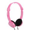 Foldable Wired Stereo Headset Children Headphone with Microphone for Smartphone TabletPink