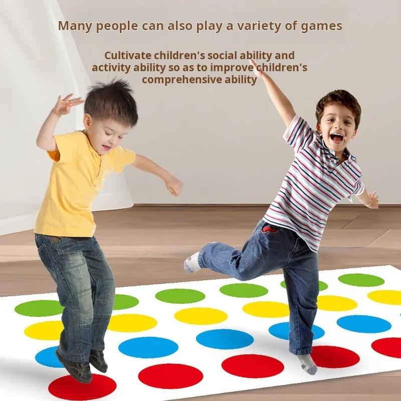 Family Party Twister Mat Game, Body Twisting Interactive Group Activity For Kids Adults, Indoor/Outdoor Sports Fun Toy