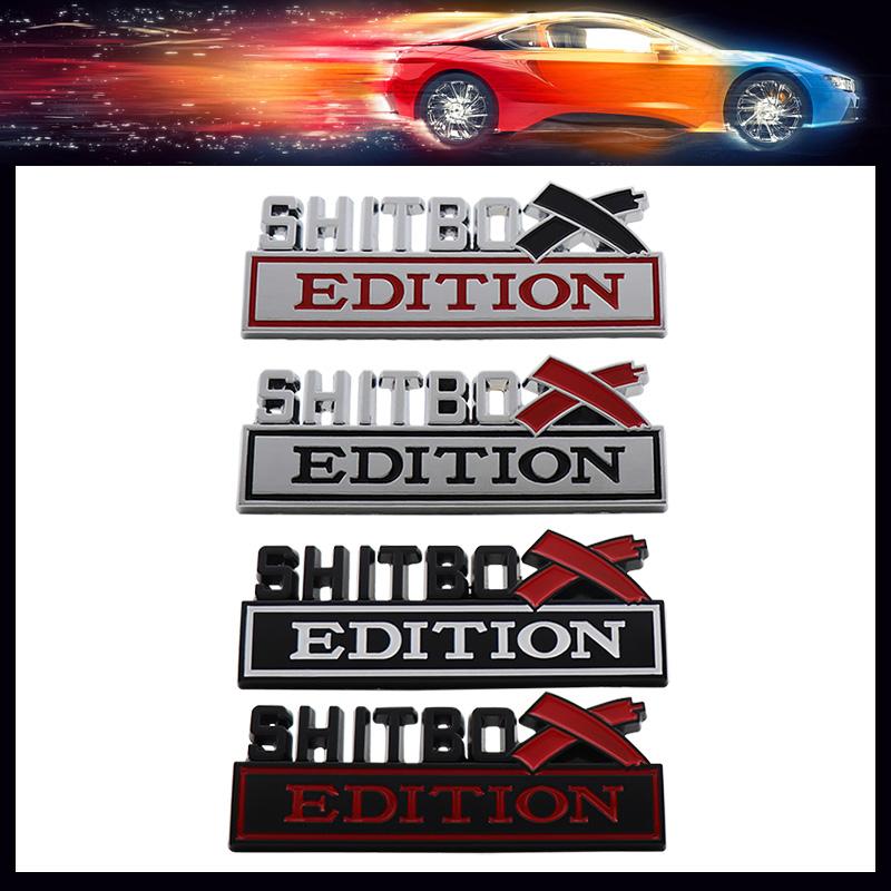 3D Car Styling SHITBOX EDITION for Car Grille Fender Trunk Rear Bonnet Nameplate Decal Emblem Badge Sticker