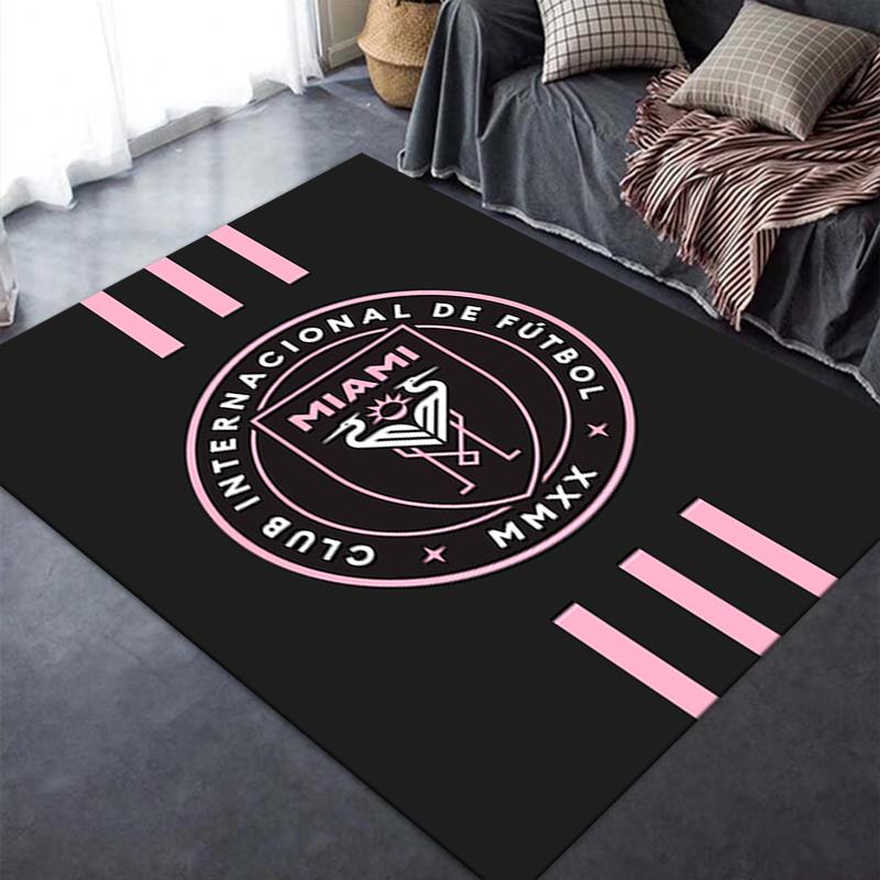 Nouveau Tapis Inter Miami CF 2025 pour Salon Chambre Maison Décoration Canapé, Tapis de Sol Antidérapant pour Jouer avec les Enfants