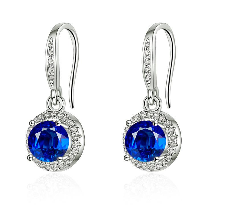 925 Sterling Silver Jewelry Women Cute Tiny Clear Crystal CZ Stud Earrings Gift for Girls Teens Lady New