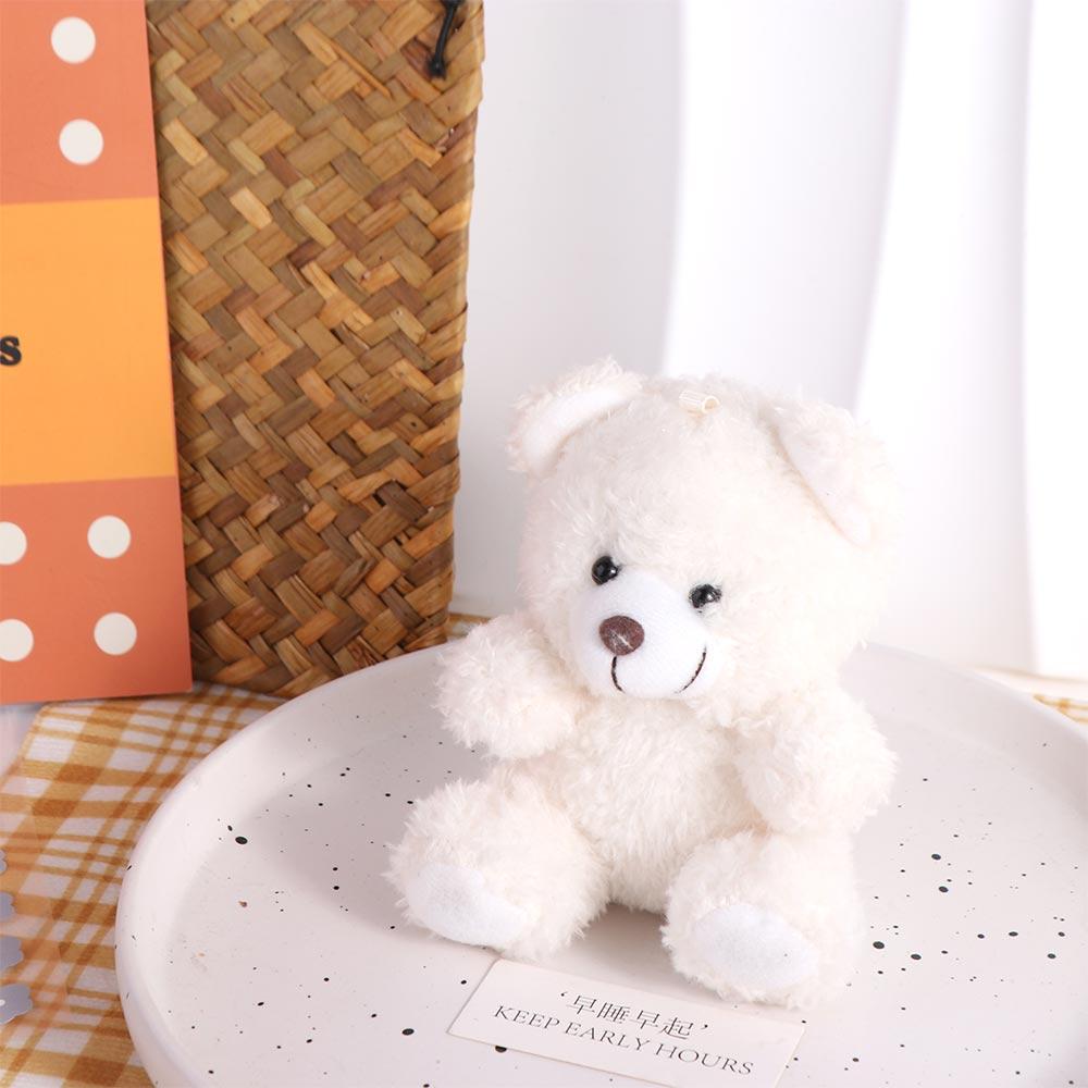 Animal Bear Curly Plush Sitting Doll Plush Doll Bear Bag Pendant  Boys and Girls