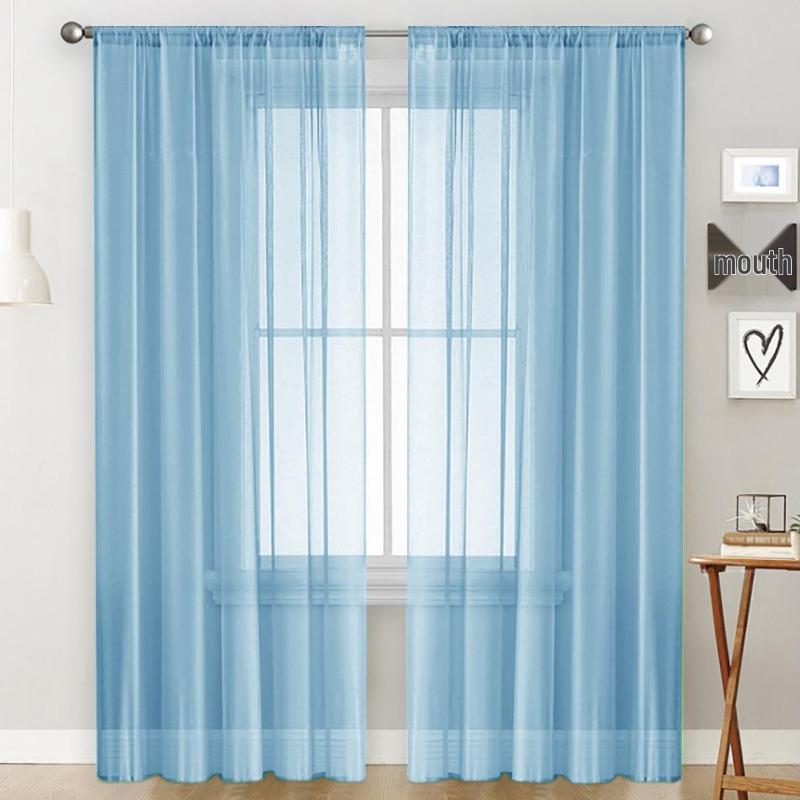 Modern Minimalist Terelyne Double Strand Sheer Curtain for Living Room, Bedroom, and Study