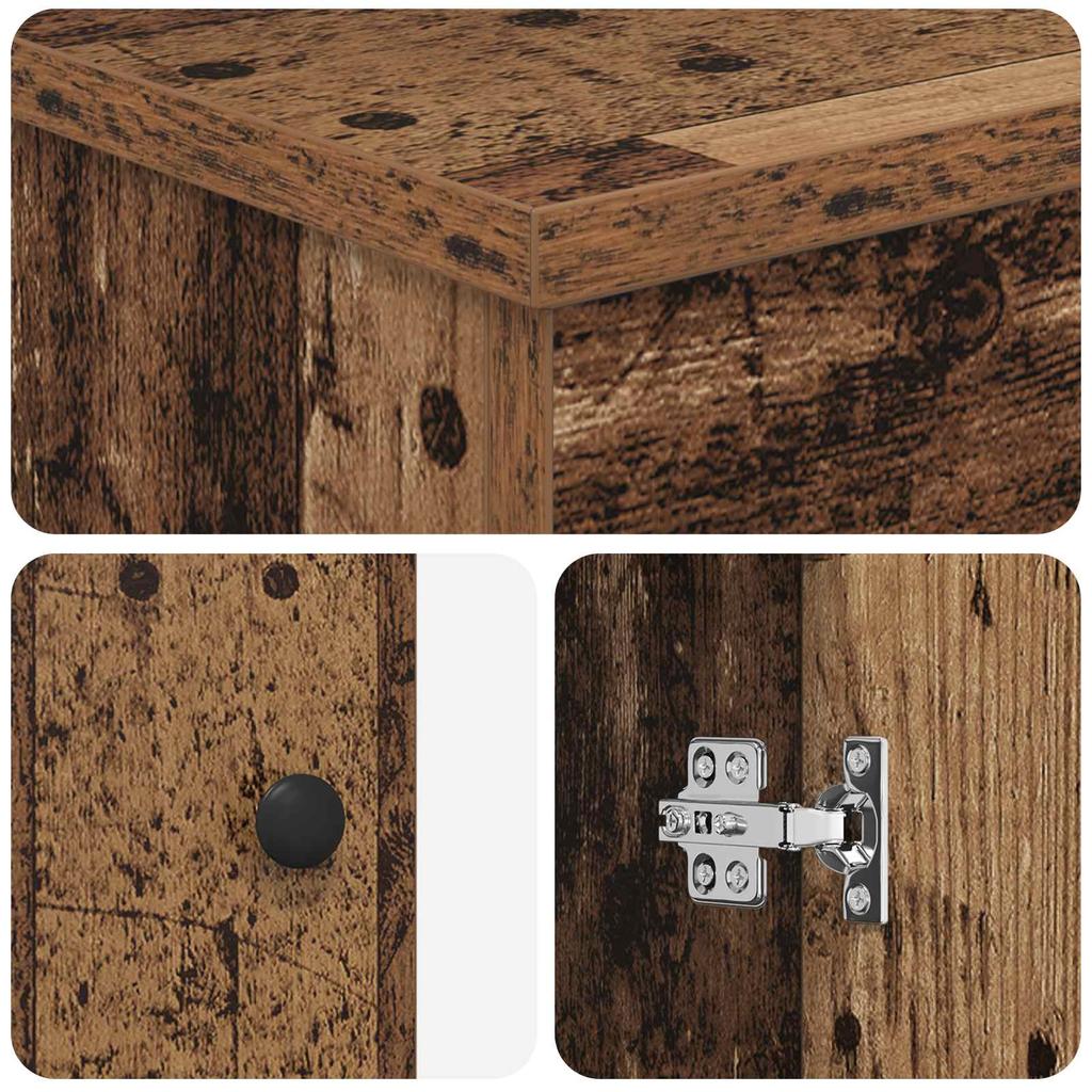 Bathroom Vanity with Washbasin Reclaimed Wood Look 54 x 35 x 83 cm