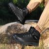 Men's Shoes Hiking High Top Leather Surface Outdoor Anti Slip Off-road Sports Large Size