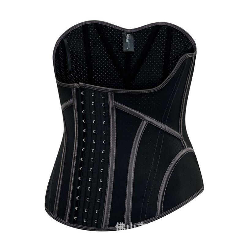 Women Latex Waist Trainer Three Rows Buckle Body Shaper Slimming Waist Cincher Belt