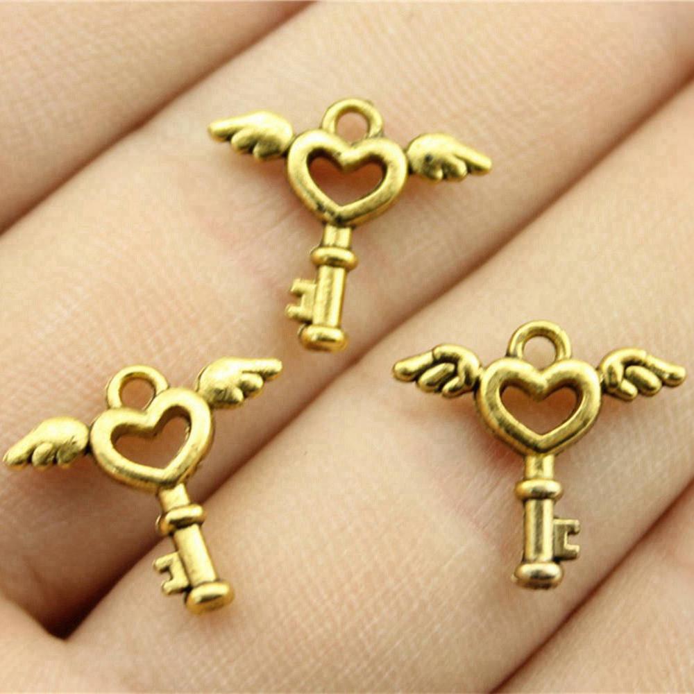 Small Angel Wings Charms Pendant Female Jewellery Bulk Ethnic Art Supplies