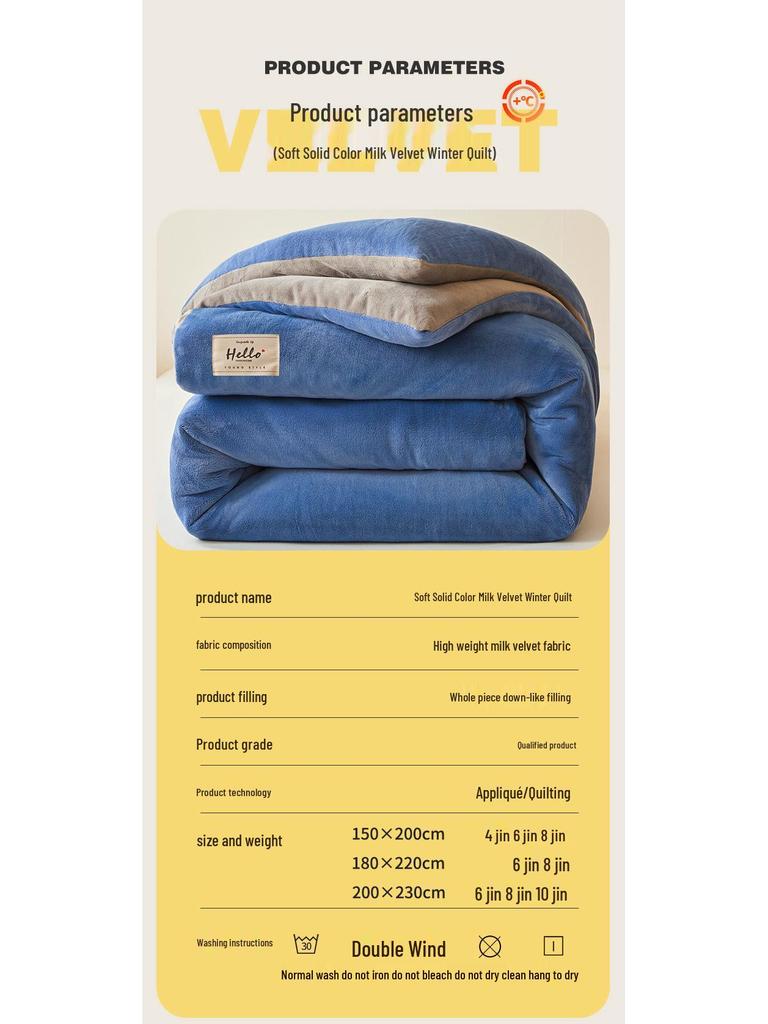 Edredón de Forro Polar de Doble Cara de Terciopelo de Leche - Grueso, Cálido, Edredón de Forro Polar Coral para Todas las Estaciones para Dormitorio