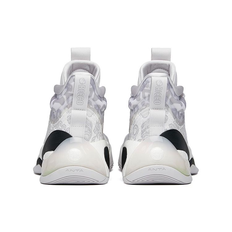 Anta KT7 Thompson Rocco Cushioning Support High-Top Basketball Shoes Men Sneaker Gray White 112141101-5