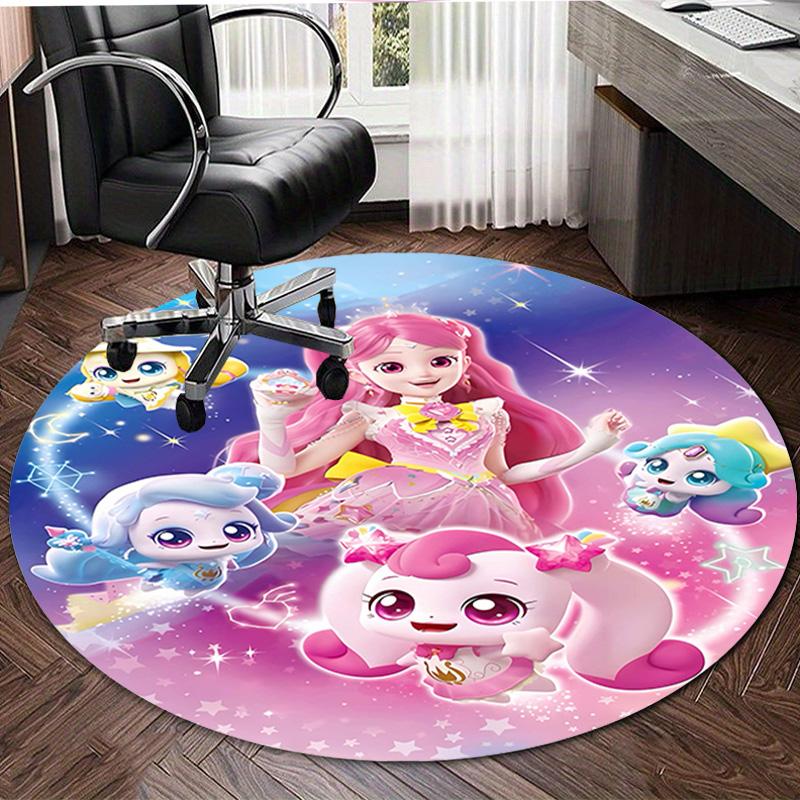 1pc Catch Teenieping Magic Sweethear (7) Design Printed Area Round Carpet for Bedroom Living Room Home Decor Rugs Mat Non Slip Mat Rug for Bedside