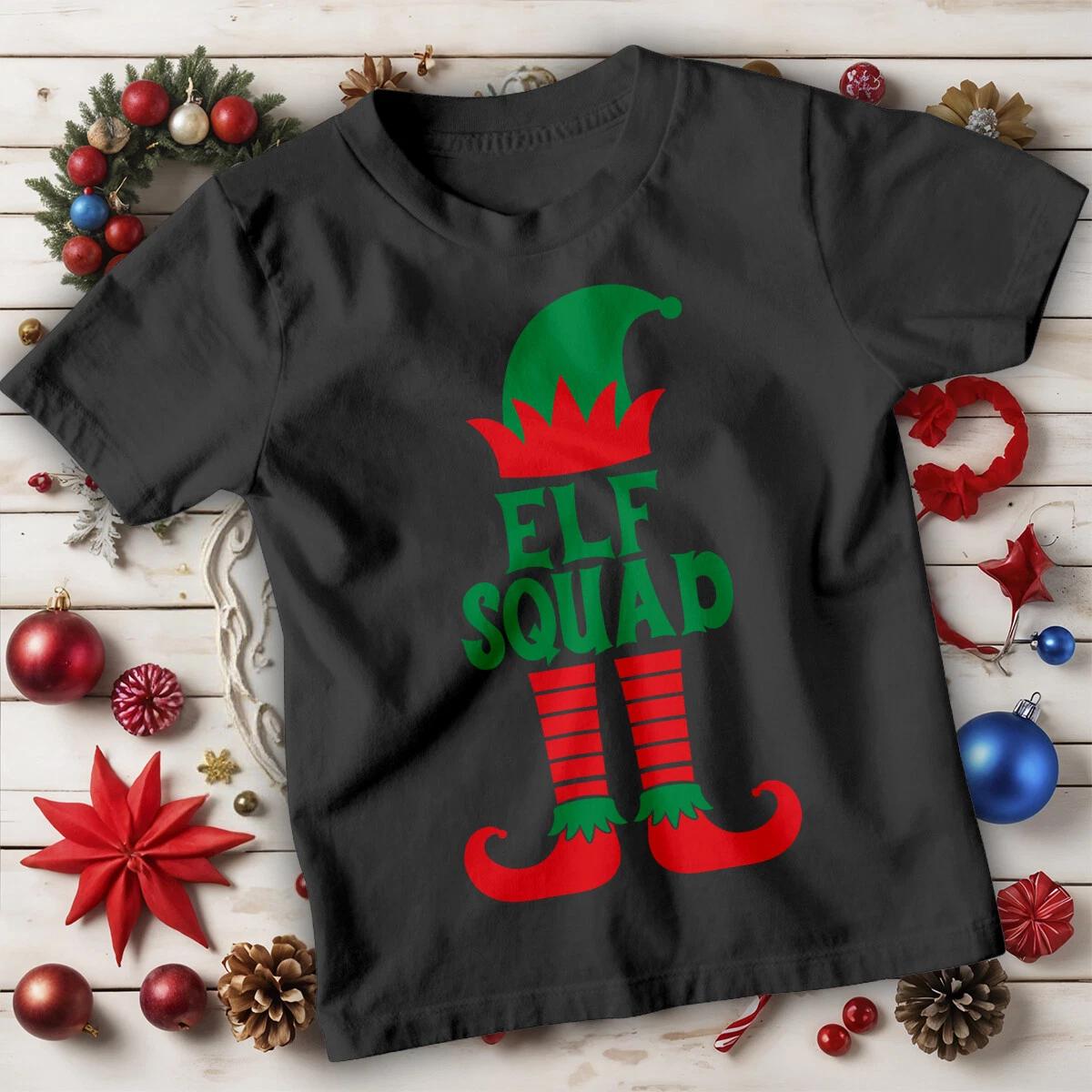 Boys and Girls Elf Squad Christmas T-Shirt Tee for Kids #MC 160