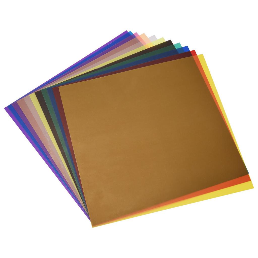 8 ColorsCelsiusset Transparent Gel Lighting Filter 30 * 30cmCelsius 12 * 12in Coloured Overlays Tinted Correction Gels Light Filters Plastic Sheets Fo