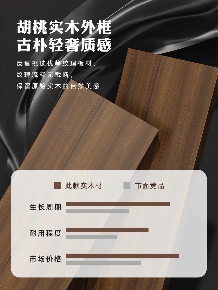 New Chinese Solid Wood Wall Clock Living Room Household Quartz Clock with Calendar Atmospheric Decorative Clock