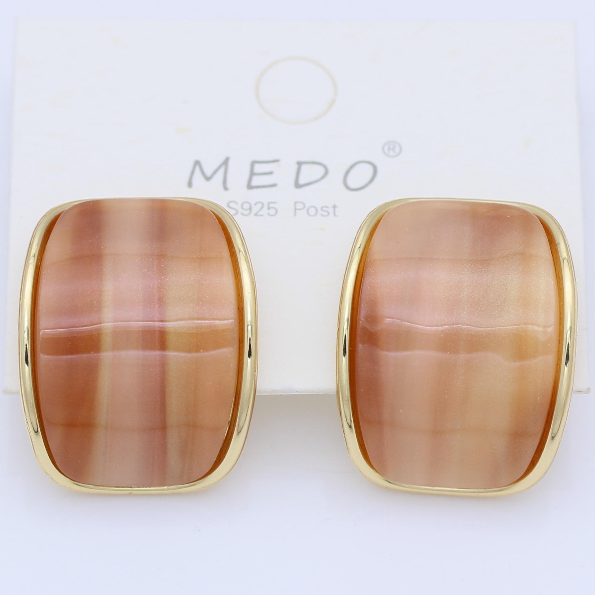 Преувеличенные роскошные серьги-полумесяцы с леопардовым принтом – посеребренные гвоздики янтарь