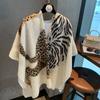 Vintage Leopard Print Women Soft Lightweight Luxury Premium Fashion Elegant Scarf